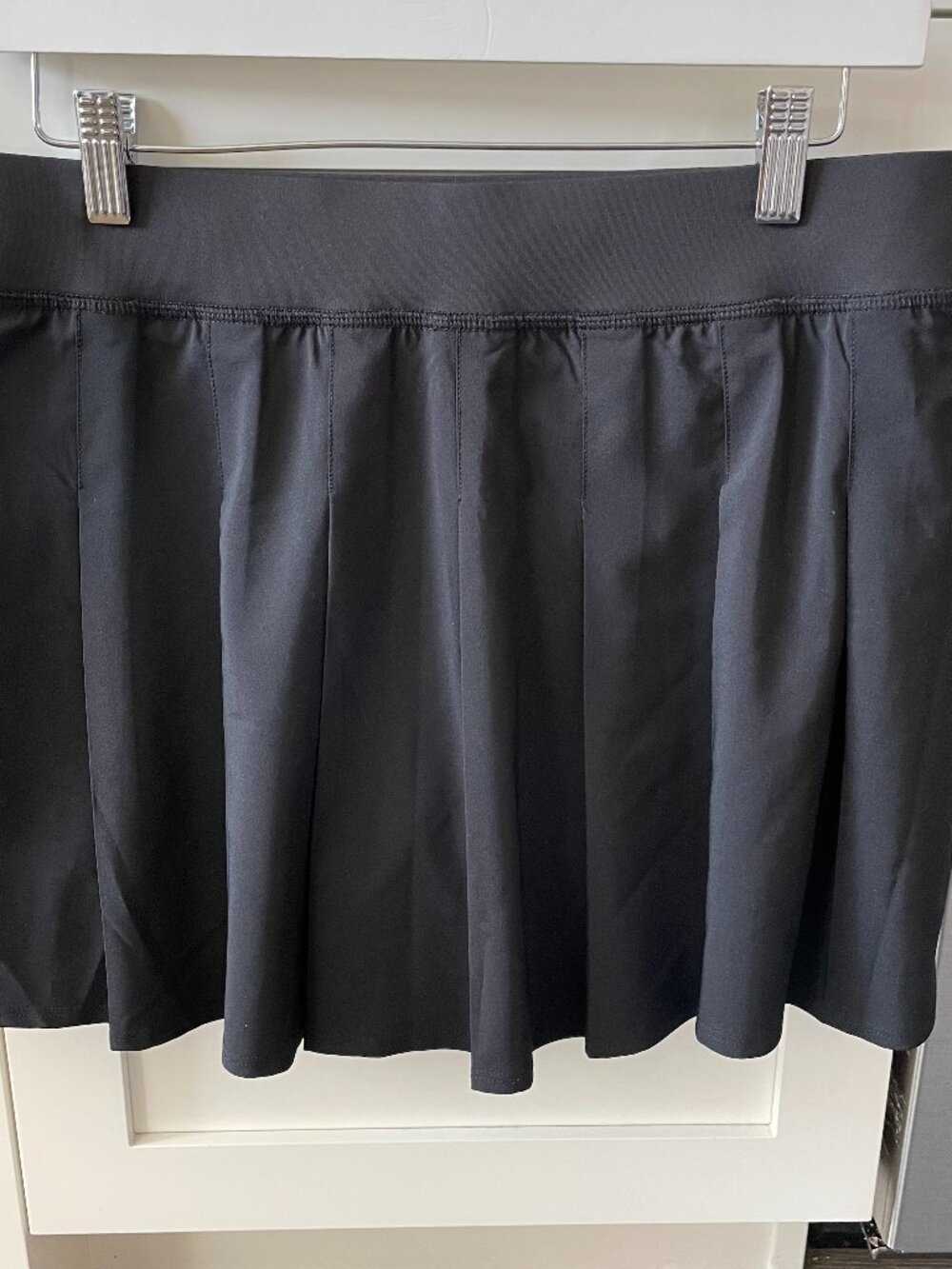 Kyodan Activewear Poly Spandex Pull On Pleated Golf/Pickleball Skort Black M
